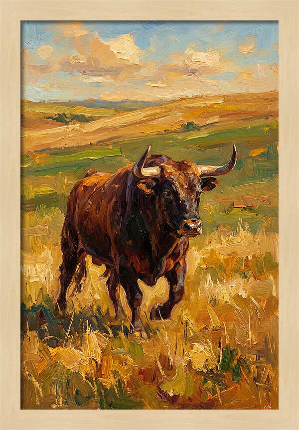 Majestic Bull In Pasture