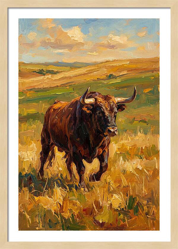 Majestic Bull In Pasture