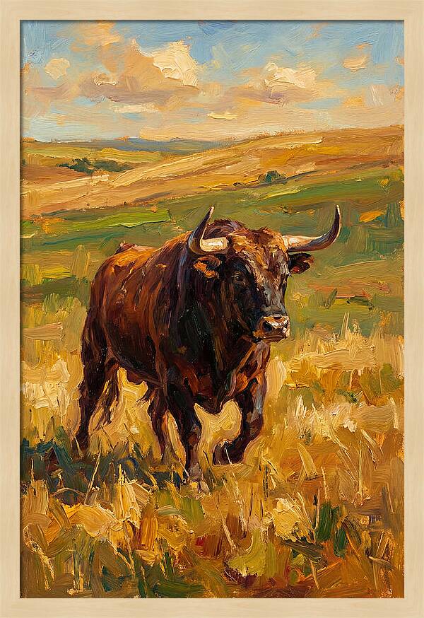 Majestic Bull In Pasture