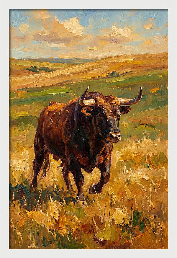 Majestic Bull In Pasture