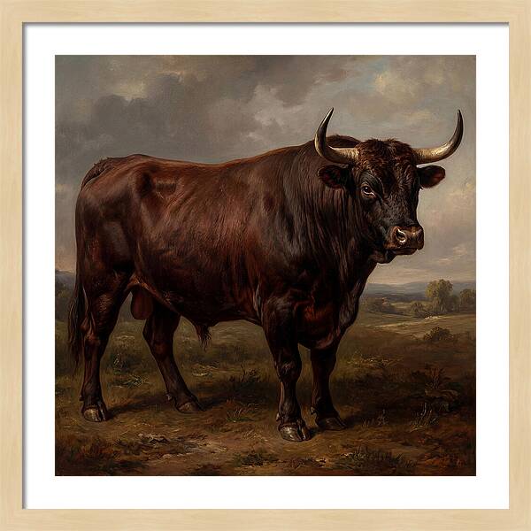 Majestic Bull In Realism