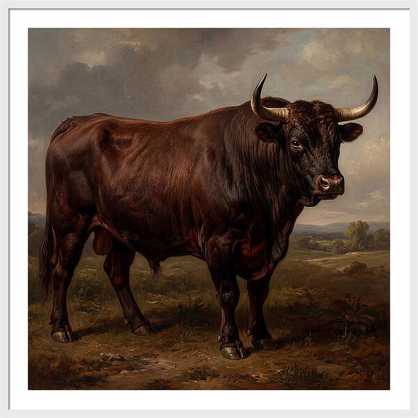 Majestic Bull In Realism