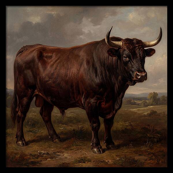 Majestic Bull In Realism