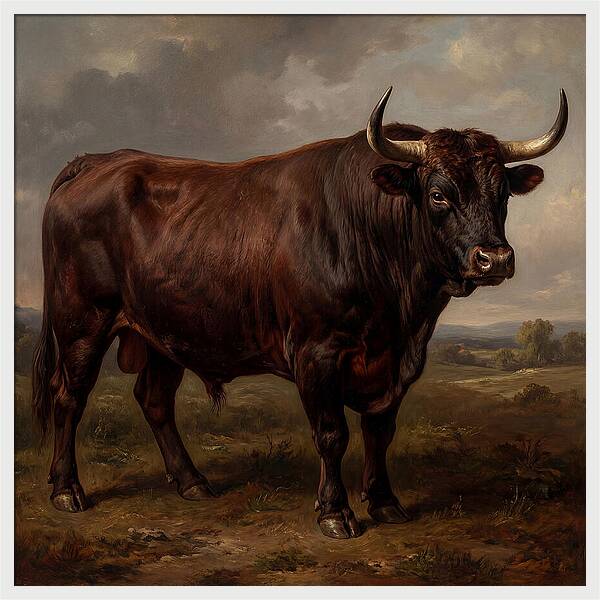 Majestic Bull In Realism