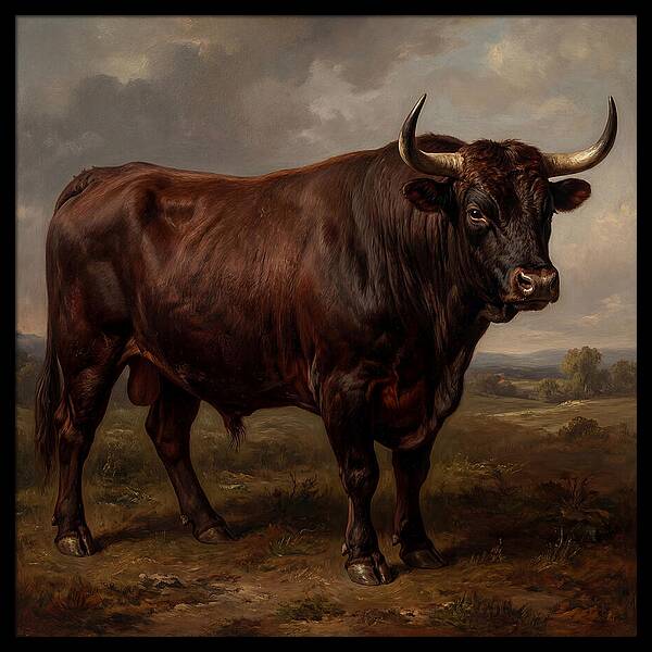 Majestic Bull In Realism
