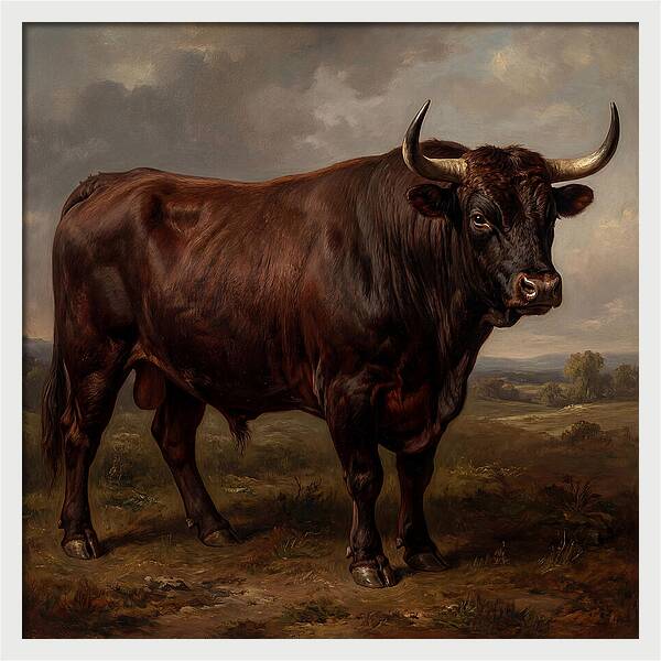 Majestic Bull In Realism
