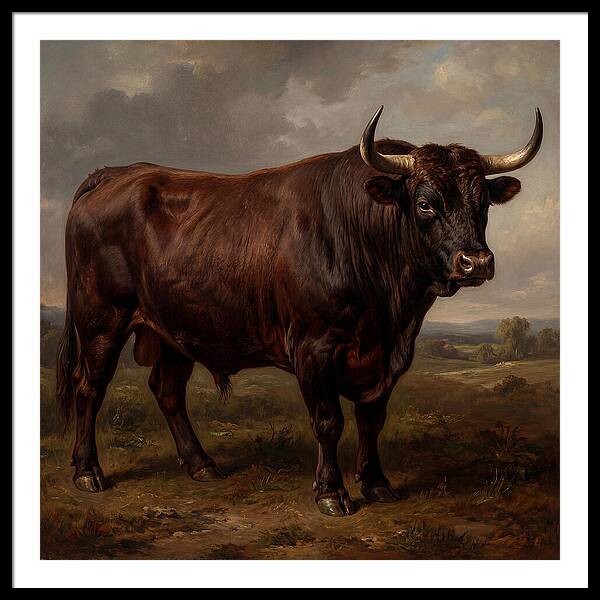 Majestic Bull In Realism