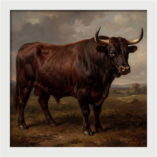 Majestic Bull In Realism