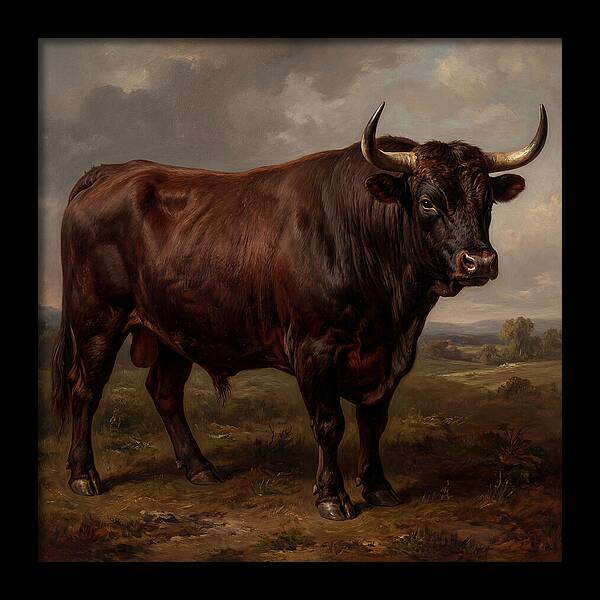 Majestic Bull In Realism