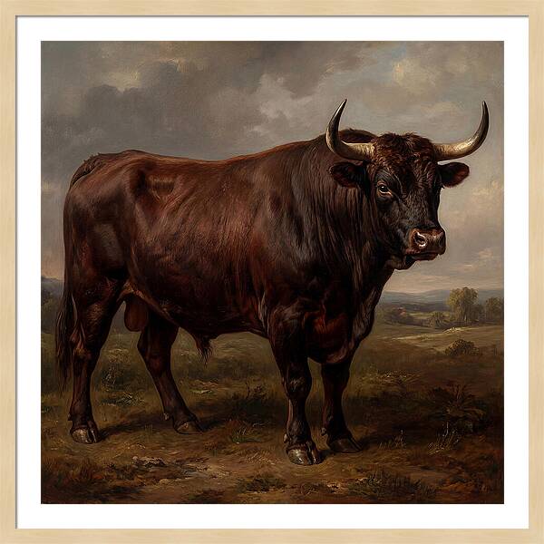 Majestic Bull In Realism