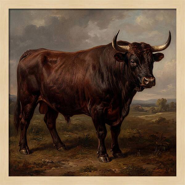 Majestic Bull In Realism