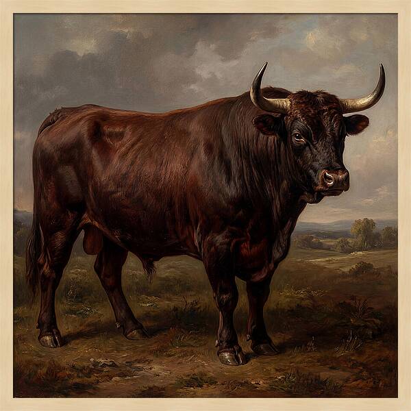 Majestic Bull In Realism