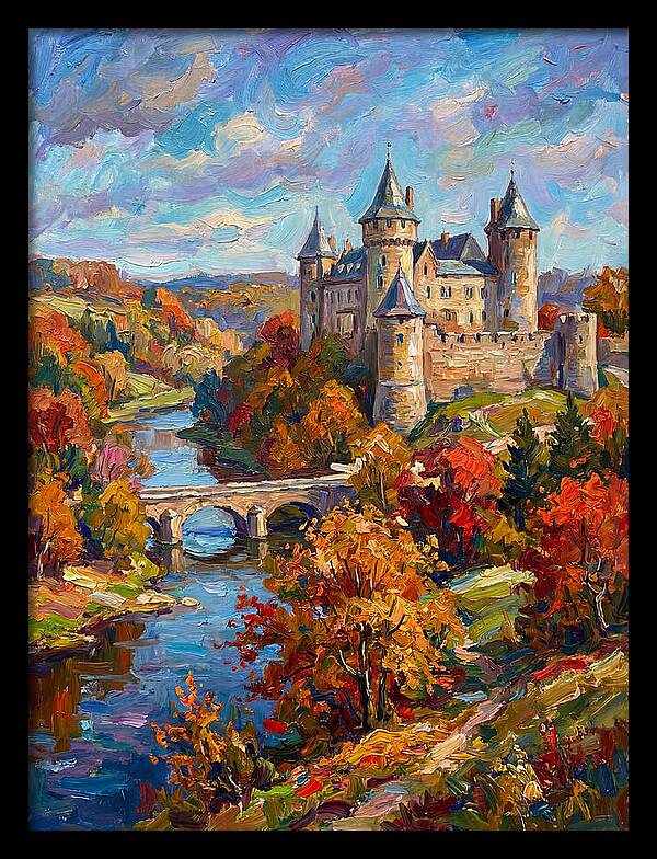 Majestic Castle Amidst Autumn Colors