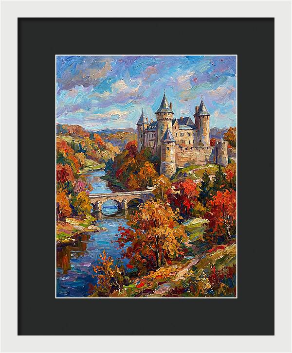 Majestic Castle Amidst Autumn Colors
