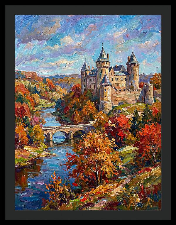 Majestic Castle Amidst Autumn Colors