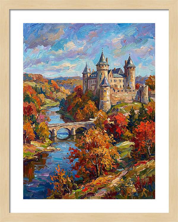 Majestic Castle Amidst Autumn Colors