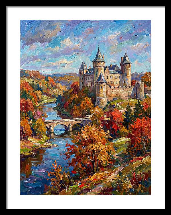 Majestic Castle Amidst Autumn Colors