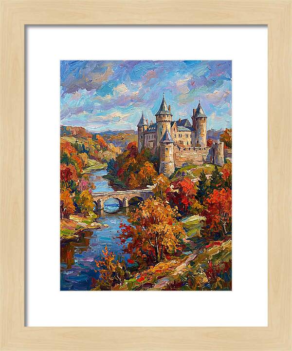 Majestic Castle Amidst Autumn Colors