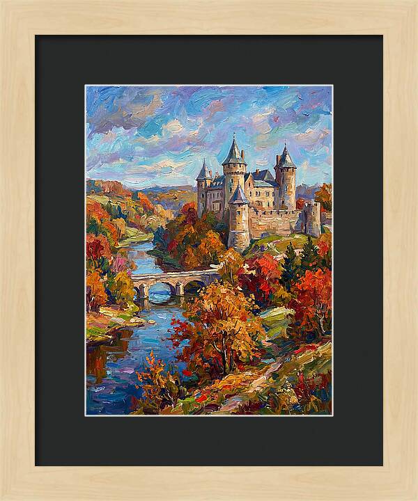 Majestic Castle Amidst Autumn Colors