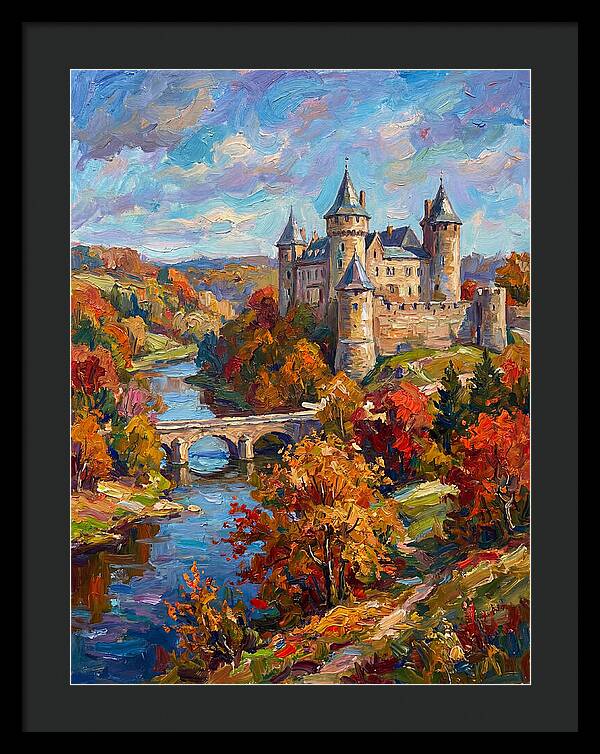 Majestic Castle Amidst Autumn Colors