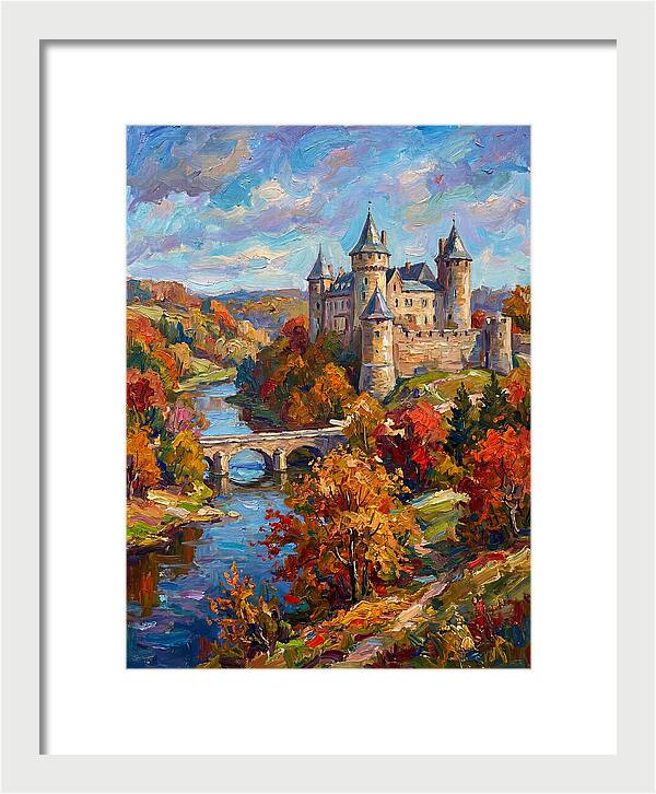 Majestic Castle Amidst Autumn Colors