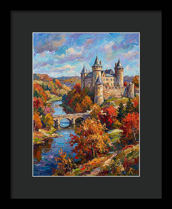 Majestic Castle Amidst Autumn Colors
