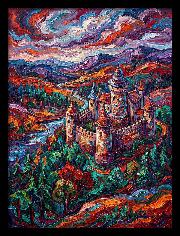 Majestic Castle Amidst Vibrant Landscape