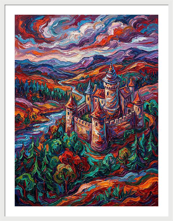 Majestic Castle Amidst Vibrant Landscape