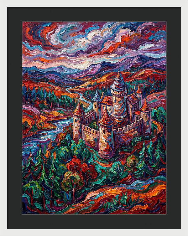 Majestic Castle Amidst Vibrant Landscape