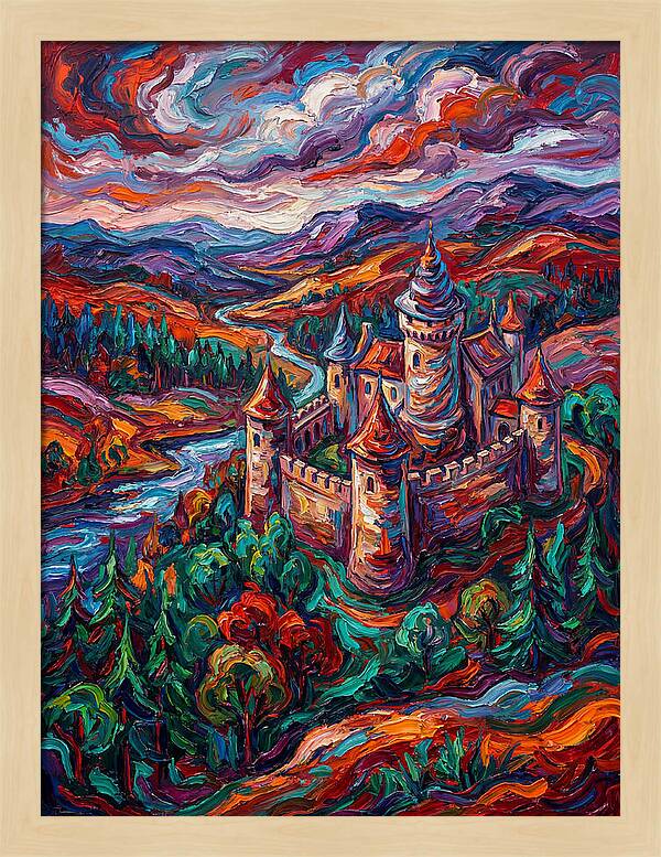 Majestic Castle Amidst Vibrant Landscape