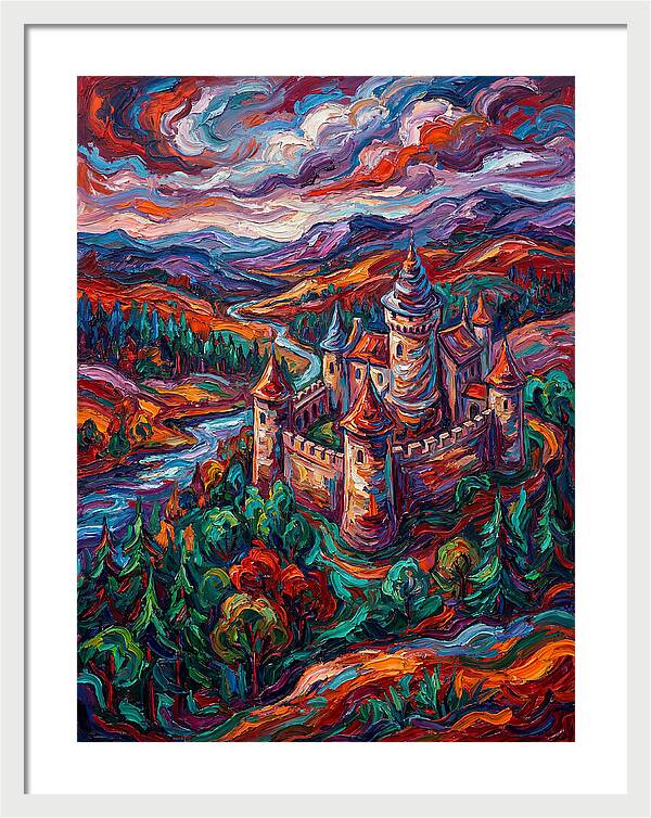 Majestic Castle Amidst Vibrant Landscape