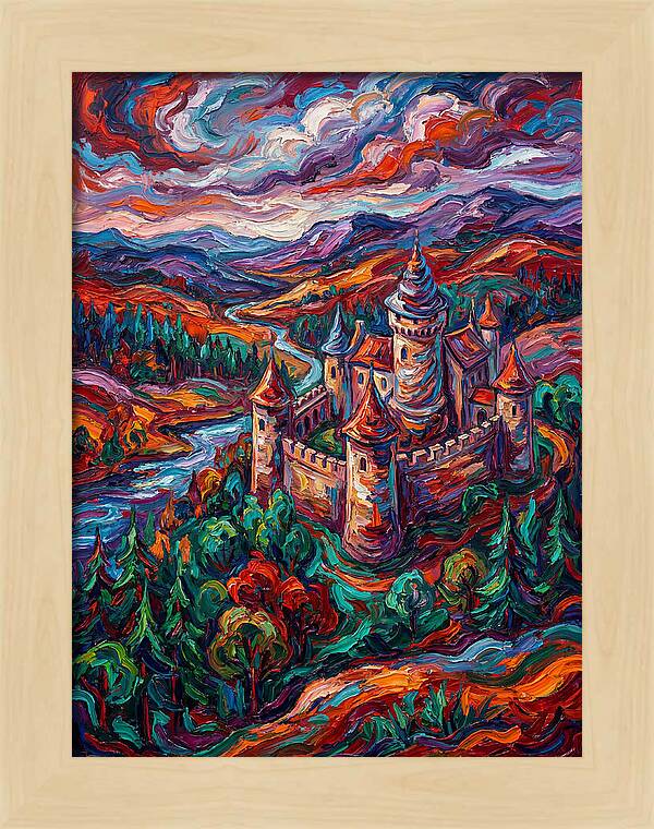 Majestic Castle Amidst Vibrant Landscape