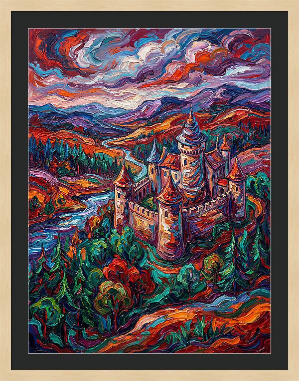 Majestic Castle Amidst Vibrant Landscape