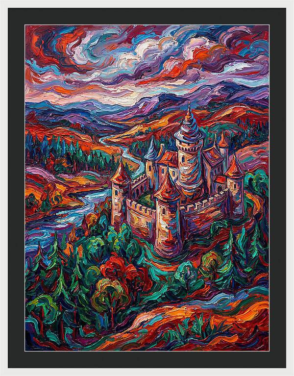 Majestic Castle Amidst Vibrant Landscape
