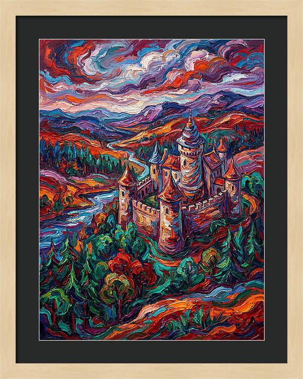 Majestic Castle Amidst Vibrant Landscape