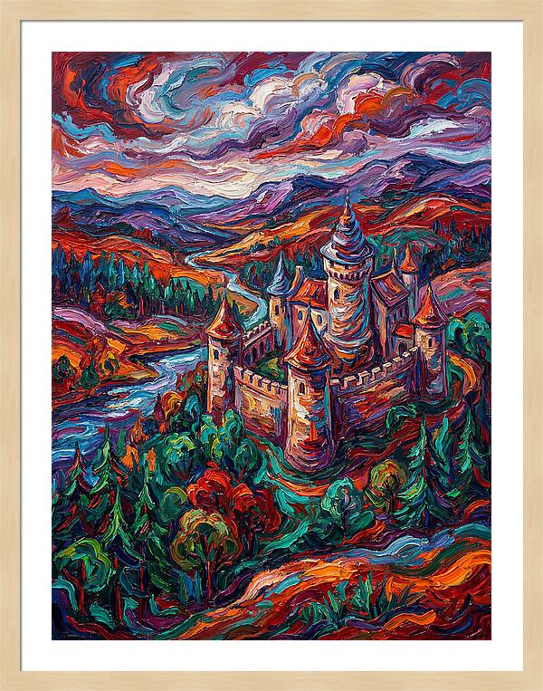 Majestic Castle Amidst Vibrant Landscape