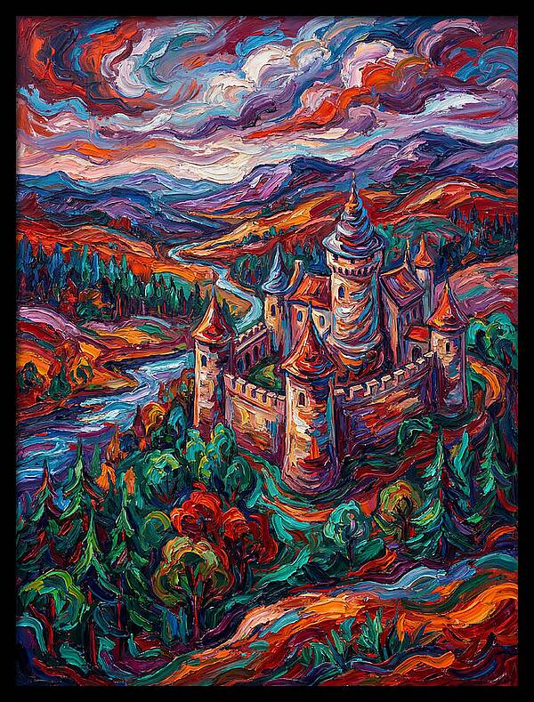 Majestic Castle Amidst Vibrant Landscape