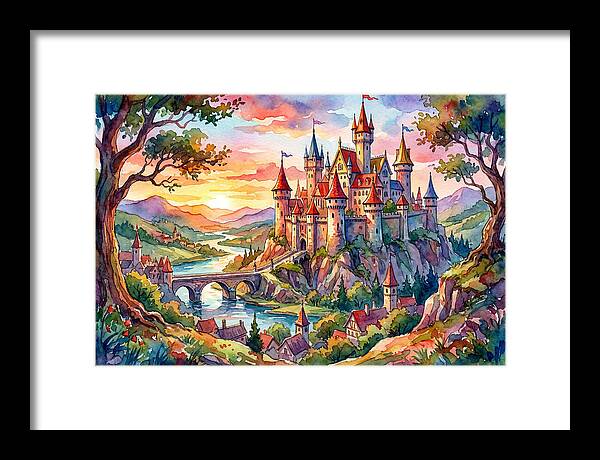 Majestic Castle At Sunset