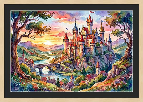 Majestic Castle At Sunset
