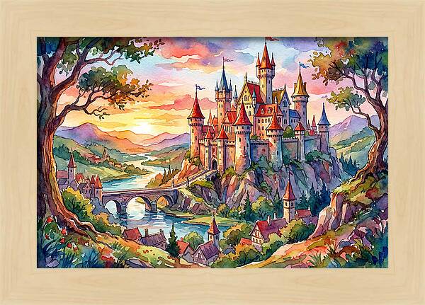 Majestic Castle At Sunset