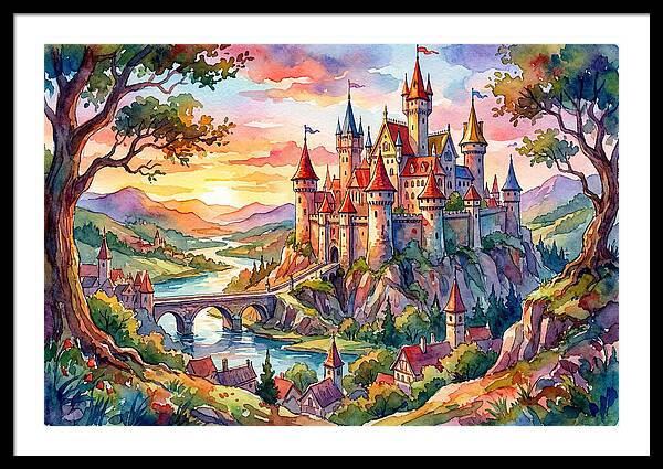 Majestic Castle At Sunset