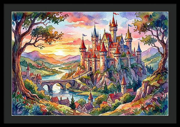 Majestic Castle At Sunset
