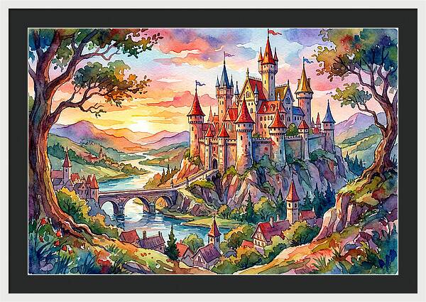 Majestic Castle At Sunset