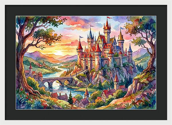 Majestic Castle At Sunset