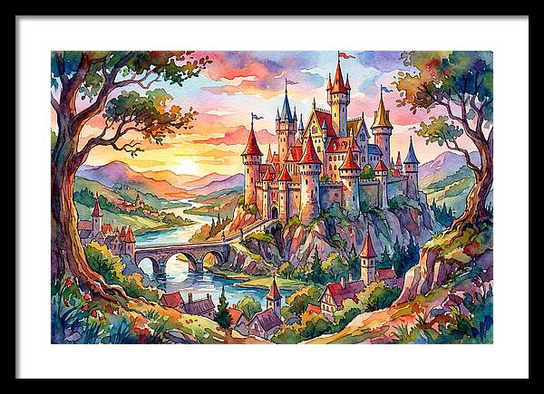 Majestic Castle At Sunset