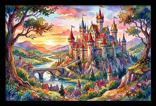 Majestic Castle At Sunset