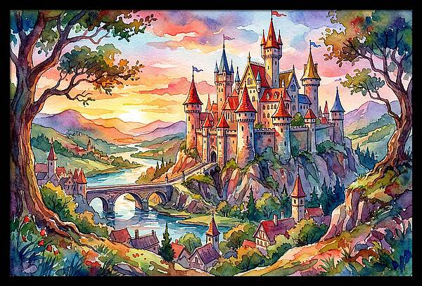 Majestic Castle At Sunset
