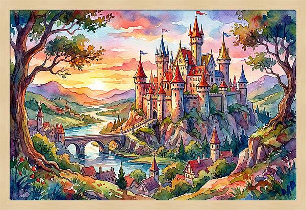 Majestic Castle At Sunset