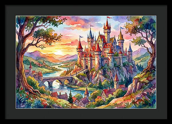 Majestic Castle At Sunset