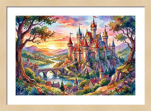 Majestic Castle At Sunset